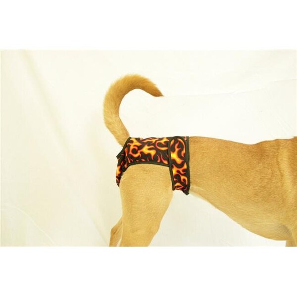 Seasonals 41112HFL Washable Female Dog Diaper; Hot Flames - Medium 41112HFL - main